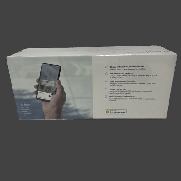 Level Touch Invisible Smart Lock Deadbolt Door C-L12U B2 Nickel Factory Sealed - Picture 2 of 2